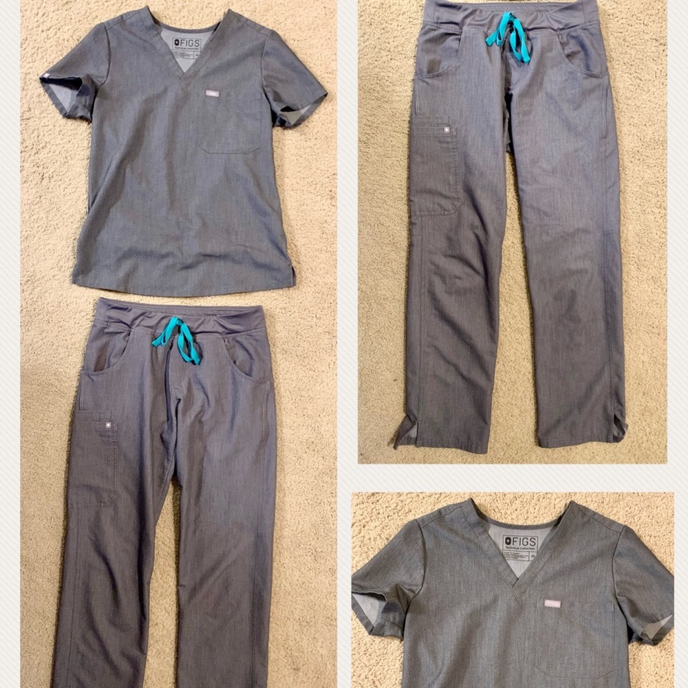 FIGS Graphite / Gray Scrub set